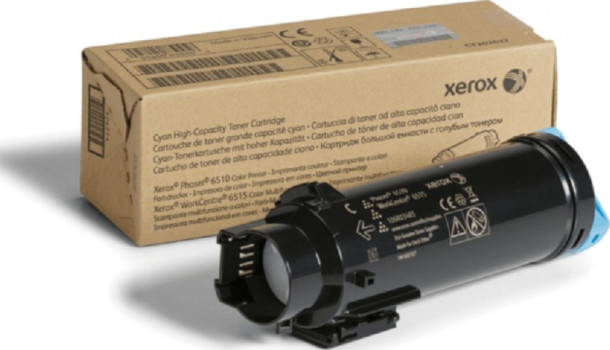 Xerox Phaser High Capacity Toner Cartridge, Page Yield of Up To 2400 Pages, Compatible with 6510 / WorkCentre 6515, Cyan | 106R03485